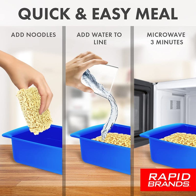 Rapid Brands Rapid Ramen Cooker | Microwavable Cookware for Instant Ramen | BPA Free and Dishwasher Safe | Perfect for Dorm, Small Kitchen or Office | Bright Red - Image 3
